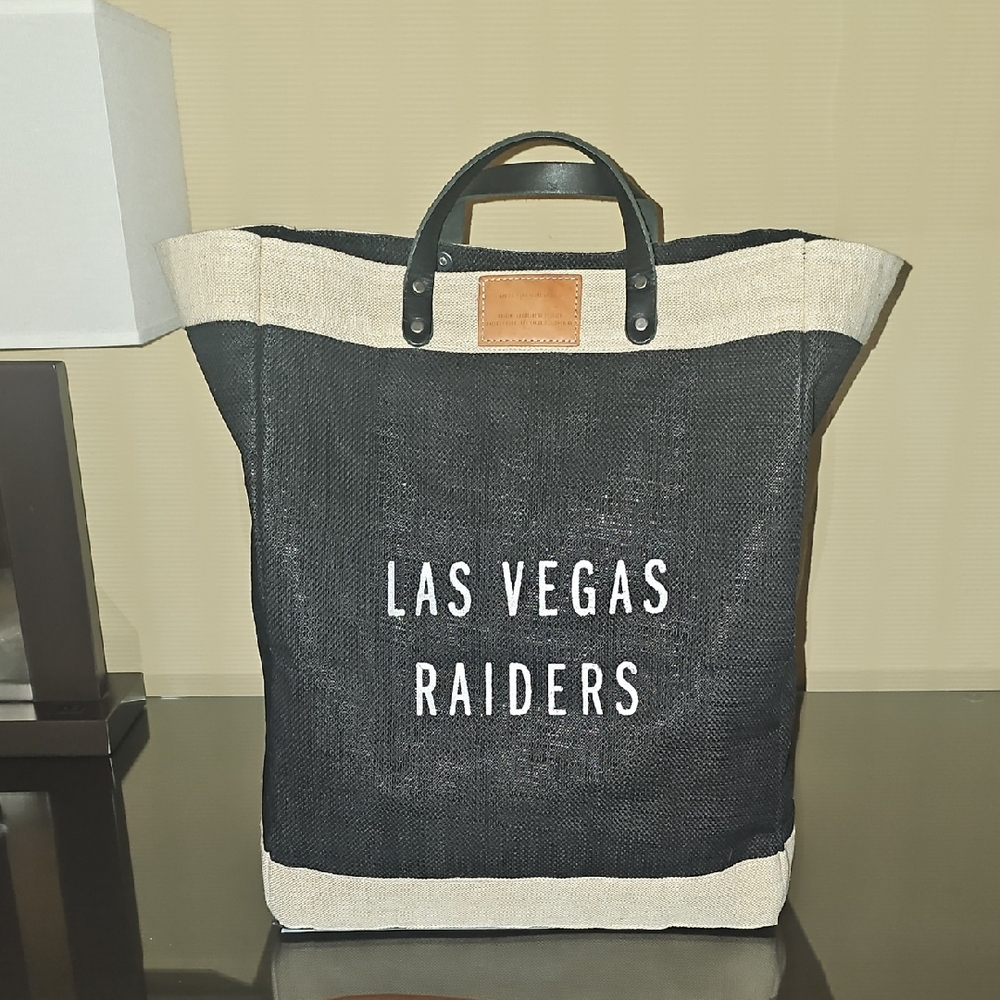 Las Vegas Raiders Black and Tan Travel Tote